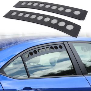 Cab Window Vent Screen Insert Compatible with Subaru WRX 2022 2023, 2nd Row Door WindowVents Screens, Aluminum Side Window Louvers Air Vent Cover Accessories 2PCS