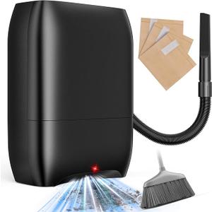 LyriFine Touchless Vacuum Automatic Dustpan, 3-Pack Dustbags Automatic Dustpan with Nozzle Attachment, Auto Sensors Hair Vacuum for Salons, 2 Cleaning Modes Electric Dustpan for Floors Pet Hair Food