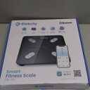 Etekcity Smart Scale for Body Weight, FSA&HSA Eligible, Bathroom Digital Weighing Scale with BMI, Body Fat, Muscle Mass, Accurate Bluetooth Home User Health Equipment Sync Apps, LED, Tempered glass (11 x 11 inches, Black)