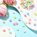 DanLingJewelry 1200Pcs Heart Shaped Opaque Acrylic Beads - Colorful Valentine's Day Hearts for Bracelets and Necklaces Making