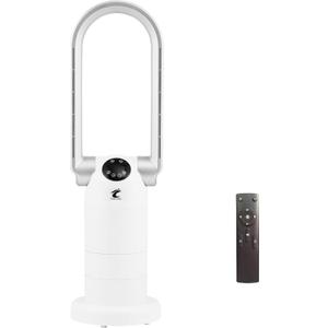 Ocean Loong Bladeless Tower Fan with Remote Control - Oscillation & Tilt Head - Cooling Floor Fan for Bedroom Home Office - 9 Speeds 9Hours Timer, 29 (White)
