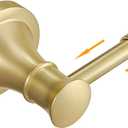 BESy Adjustable 16 to 26 Inch Bath Towel Bar Rack for Bathroom Towel Holder, Wall Mounted Towel Bar Rod Hanger Bathroom Hardware Accessories Hotel Style, Stainless Steel, Brushed Gold