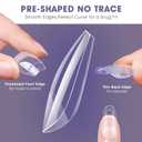 5 x Short Coffin Gel Nail Tips: 240 PCS Pre-Shaped Full Cover False Coffin Nails Tips Acrylic Clear Fake Nails Extension for Nail Manicure Home DIY Women 12 Sizes