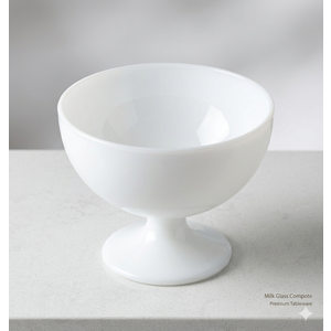 Vintage Milk Glass Pedestal Footed Compote Covered Candy Dish