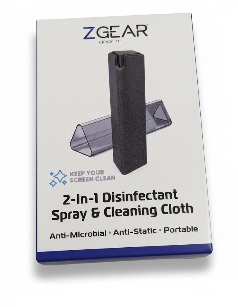 ZGEAR 2-In-1 Disinfectant Spray & Cleaning Cloth