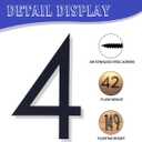 16 Inch Modern House Numbers for Outside,Large Black Metal House Numbers,House Address Numbers for House Address Apartments Wall Door Hotel Garage Gate with Nail Kit Number 4