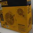 DEWALT DXF2490 High Velocity Fan, Floor Fans, 24 Inch Large Electric Metal Rotating Industrial Fan with 360 Adjustable Tilt & Large Wheel, Drum Fans for Outdoor and Warehouse, Yellow