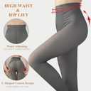 200D Thermal Opaque Winter Tights, Skin-Permeable, Slim Fit (Black)