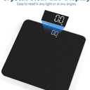 Vitafit Scale for Body Weight, High Accuracy 0.1lb by Our Professional Factory Since 2001, Digital Weight Scale LED and Step On, 3*AAA Batteries Included, 400lb/182kg, Spray Silver Black