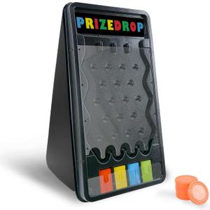 iElyiEsy 25"x14" Prize Drop Plinko Board Game Set, Featuring 8 Personalizable Playing Pucks. A for Family Get - Togethers,and Carnival - Style Events - Mini Collapsible Tabletop Plinko Game Drop