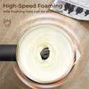 Electric Milk Frother, 6 in 1 Milk Steamer,17oz Automatic Warm and Cold Foam Maker for Coffee,Latte, Cappuccino, Macchiato, Hot Chocolate (Black)