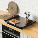 Noodle Board Stove Top Covers - Black Wooden Stove Cover with Handles for Gas Burners & Electric Stove - 30 x 22 inches Kitchen Counter Extension
