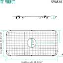 Serene Valley Sink Bottom Grid 28-1/16" X 13-15/16", Centered Drain with Corner Radius 2", SVM2814C, Medium