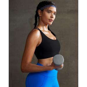 RUNNING GIRL Sports Bras for Women,YBack Workout Bras Padded Supportive Black Sports Bra Plue Size(WX2915 Black,3XL)