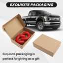 Tow Hooks Covers for Ford Super Duty F250 F350 F450 2017-2026 Compatible with Ford Super Duty F250 F350 F450 Accessories 2017-2026 (Red)