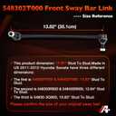 Front Sway Bar Stabilizer Links Zinc-Nickel Alloy-Suspension Kit 2 PCS Left & Right, Compatible With 2011-2012 Hy-undai Sonata & Kia Optima 2.0L 2.4L, Replaces#: K750610, K750611