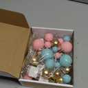 34 PCS Gender Reveal Cake Topper - Bear Balls Cake Decorations with He or She Cake Topper for Boys and Girls Gender Reveal Baby Shower Birthday Party Supplies (Blue Pink - 1)