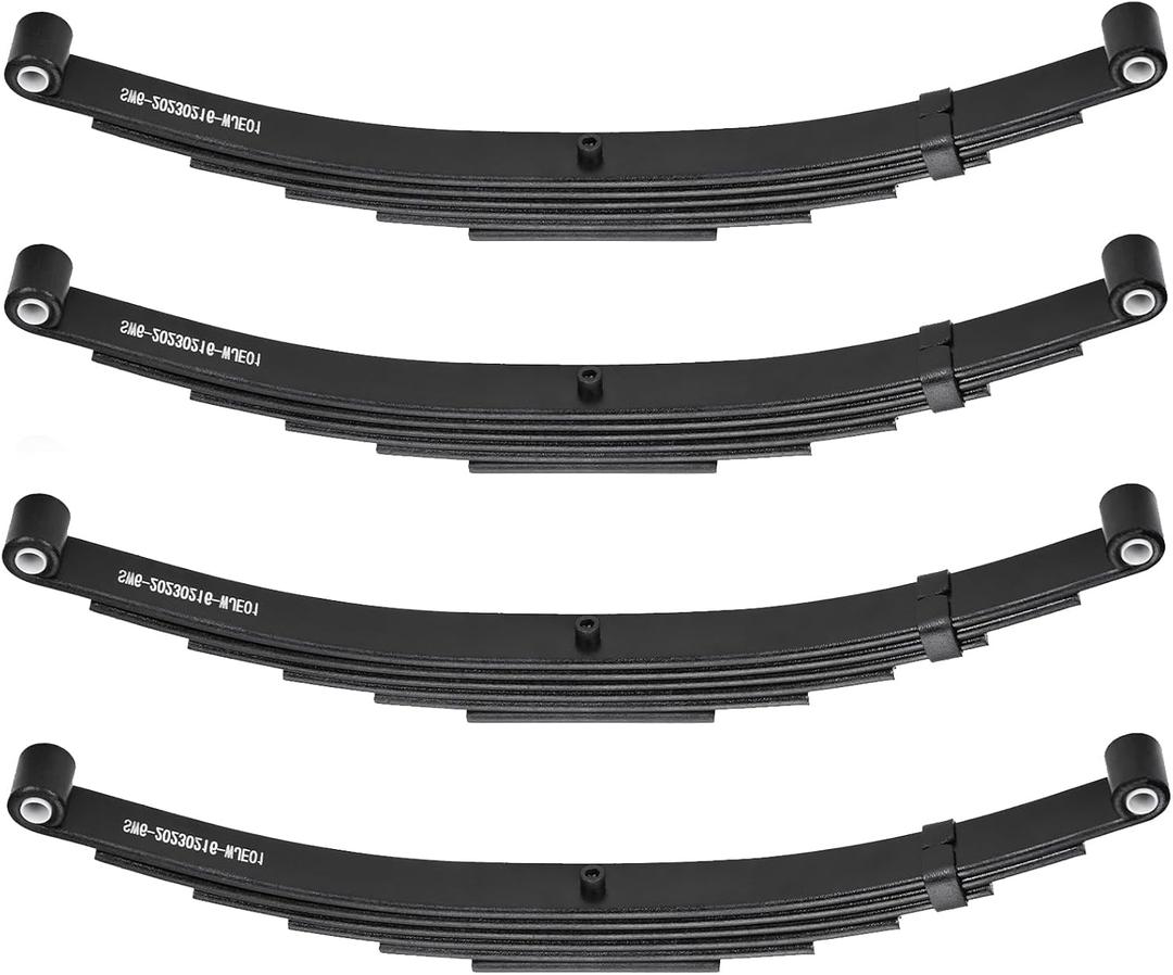Aeagle Trailer Spring 6 Leaf Double Eye for 7000 lbs Trailer Axle Springs, 25-1/4 Length, 3500 lbs Weight Capacity Per Spring, Replacement SW6 4PCS