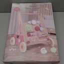 PairPear Wooden Baby Walker Push and Pull Learning Activity Walker, 8-in-1 Montessori Busy Board Push Walker Wooden Activity Center Toys for Boys and Girls 12m+ Pink Rabbit