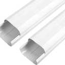 LyPrem PVC Line Cover Kit Parts Accessories for Ductless Mini Split (2Pack 5'' Straight Duct,White)