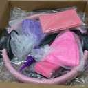 Tsikavo Pilates Ring, Pilates Ring Circle and Ball Set, 12 Inch Magic Circle Pilates Ring, 9 Inch Small Exercise Ball, Resistance Bands Set, Home Pilates Equipment for Women (Pink)