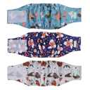wegreeco Washable Male Dog Belly Band (Stylish Pattern)- Pack of 3 - Washable Male Dog Belly Wrap, Dog Diapers Male (Lovely Dogs, Medium)