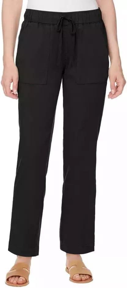 Buffalo David Bitton Women's Soft Tencel Cotton Blend Pull On Pants (XX-Large, Black)