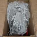 HOYECHI 4 FT Christmas Decorations Outdoor Lighted Reindeer  3-Piece 2D Deer Family Set with 145 Warm White LED Lights for Yard, Lawn, Garden & Porch Holiday Display - White