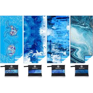 Widdonen Lightweight Thin Microfiber Beach Towel Sand Free Quick Dry Absorbent Compact Soft Pool Swim Travel Towels Extra Large Oversized Beach Accessories Packable Essentials Stuff Gifts for Adult