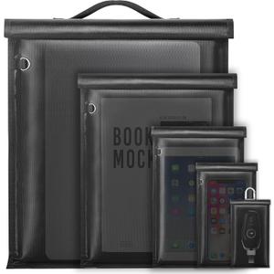 5 Pack Faraday Bags, Large Faraday Cage with Handle, Anti-Tracking Faraday Bag for Laptops & Tablets & Phones & Car Keys, Fireproof & Waterproof RFID Signal Blocker Bag