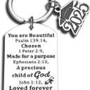 KINMES College Graduation Gifts for Her, Class of 2025 Keychain Inspirational Christian Keychain, Master Degree Phd Graduation Gifts for Her Girls Daughter