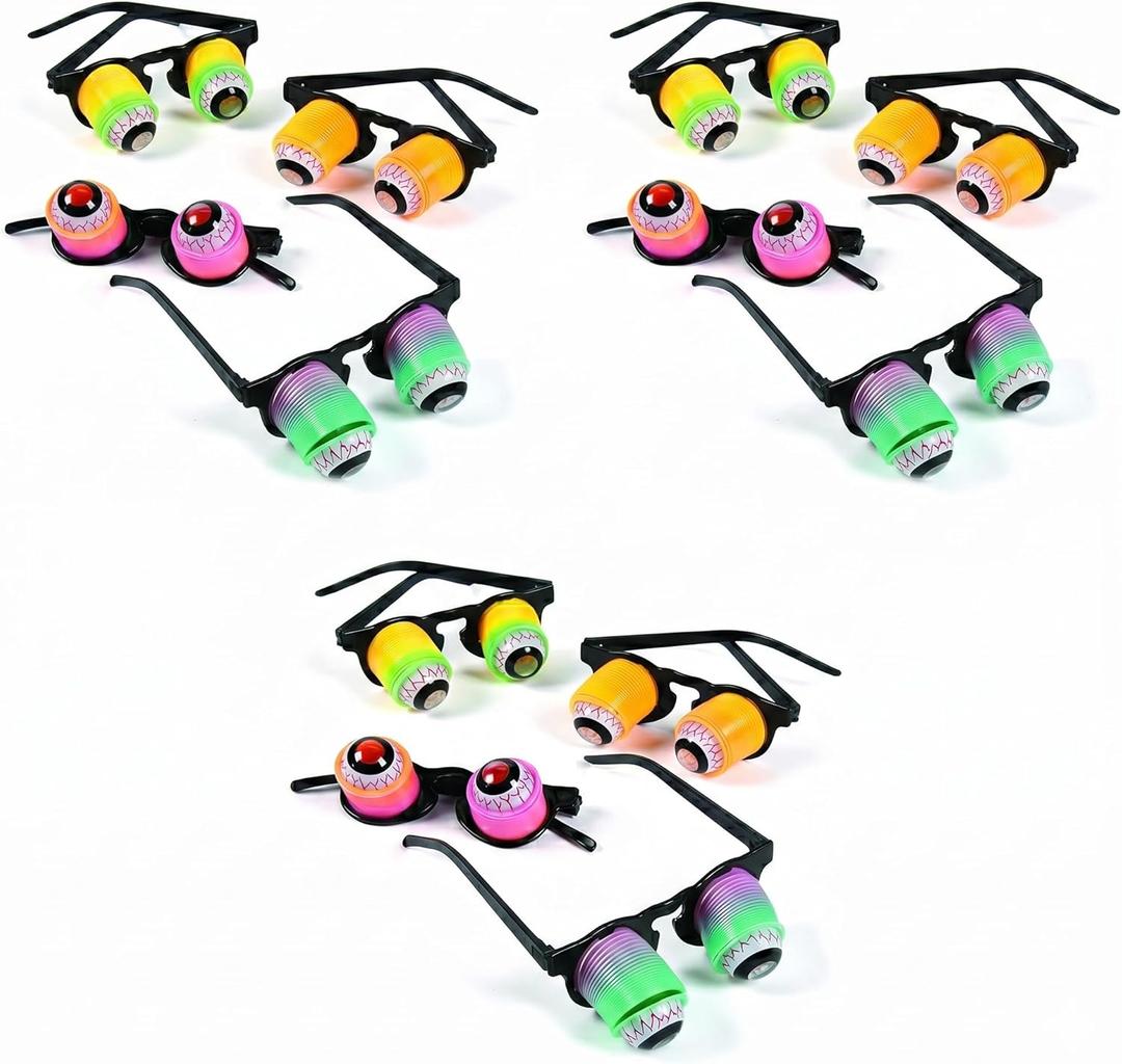 Hanging Rainbow Goo-Goo Glasses (1 dz)assorted colors