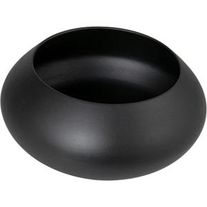 Bloomingville Modern Round Wood Bowl, Black Finish