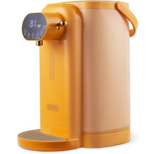 OCTAVO Water Boiler & Warmer 3 Liter, 304 Stainless Steel Water Tank, 800 Watt 6 Adjustable Water Temperature, LCD Touch Control Screen, Child Lock with Water Shortage Indicator, Orange