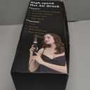 Round Hair Blow Dryer Brush - 1.2 Inch Ceramic Barrel Hair Dryer Brush for Short/Middle Hair, One Step Drying, Volumizing, Straightening and Styling, Negative Ionic Dryer Brush (Black-Golden, 1.2)