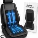 Cooling Car Seat Cover Ventilated Car Seat Cooler with 10 Turbo Fans & Wired Remote, 3-Speed Cooling Seat Cushion, Universal Fit Car SUV Truck, Breathable 3D Mesh Leather