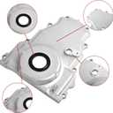 LS Front Timing Cover with w/Crank Gasket and Bolts Set Compatible with LS2 LS3 Gen 4 LSx 4.8L 5.3L 6.0L 6.2L, Cast Aluminum, 12633906, 12600326