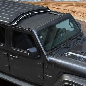 JeCar for Jeep JL Sunshade Mesh Bikini Top Front Sun Shade UV Protection for 2018-2024 Jeep Wrangler JL JLU 2020-2024 Gladiator JT (Black)