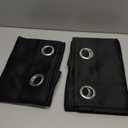 MIULEE Black Blackout Curtains for Bedroom Living Room 84 Inches Long 2 Panels, Thermal Insulated Room Darkening Drapes Solid Grommet Top Noise Reduction Light Blocking Halloween Window Treatments