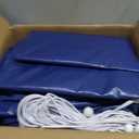 Aoodor 10 x 20 FT Carport Replacement Canopy Cover with Extra-Long Ball Bungees, Garage Top Tent Shelter Tarp for All Weather, Only Cover, Blue