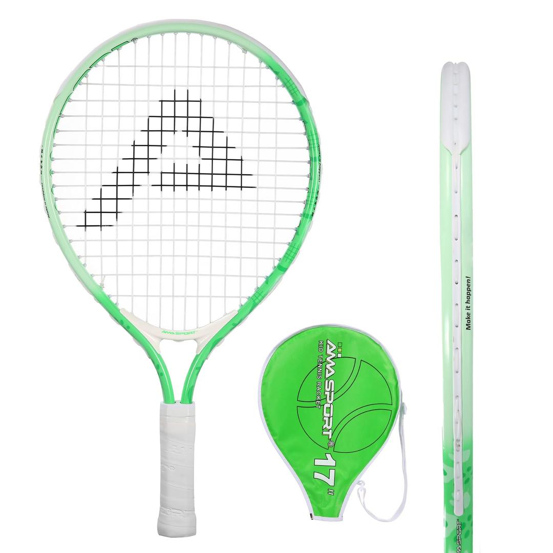 AMA SPORT Kids Tennis Racket for Junior Toddlers Starter Kit 19" for Girls and Boys - Kids Tennis Rackets Age 2-12 with 420D Nylon Shoulder Strap Bag
