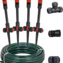 Eden 98063 Multi-Adjustable Flex Design Above Ground Irrigation Garden Sprinkler System, Sprinkler & Hose, DIY Plant Watering Set