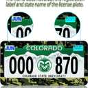 USA Flag Black Camo License Plate Frames 2 Pcs Pack, Patriotic Car Tags, Aluminum License Plate Frame Holder (6x12 in)