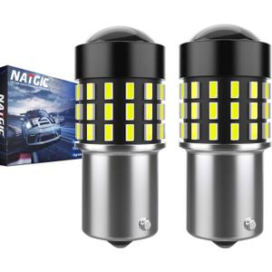 Xenon White 1156 BA15S 1095 7506 LED Bulbs Extremely Bright 3014SMD 54-EX Chipsets with Lens Projector for Backup Lights, Tail Lights, Brake Lights, Reverse Lights, 12-24V(Pack of 2)