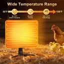 Brooder Plate for Chicks, 50158 Chick Heat Plate with Smart Thermostat, UL Certified Radiant Heating Panel Brooder Heater, 180 Adjustable Angle & Hanging Design for Poultry Brooding & Chicken Coop