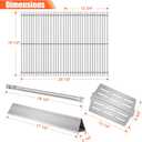 7524 7528 Cooking Grates 7622 Heat Deflectors 7620 Flavorizer Bars with Burner Tube Set for Weber Genesis Grill Replacement Parts E-310 E-320 E-330 S-310 S320 S-330 EP-310 EP-320