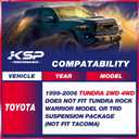 KSP 2" Tundra Leveling Kit, Front Lift Kits for Toyota Tundra 1999-2006, Off-Road Suspension Upgrade with 2in Front Aluminum Spacers, 2 inch Toyota Suspension Lift Strut Spacers for 2WD 4WD 2pcs