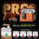 Inesore Compatible with AirPods Pro 3 Generation Case,Secure Lock & Phone Stand Design,Compatible with MagSafe,Automatic Snap Switch Secure Cover for New AirPods Pro 3rd (2025)-Orange