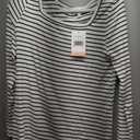 Motherhood Maternity Women's Long Sleeve Square Neck Ribbed Pregnancy T-Shirt, Large