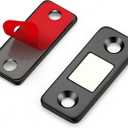 12 Pack Ultra Thin Cabinet Door Magnets Stick on Cabinet Magnetic Catch Magnet to Keep Drawer Closed Cabient Magnetic Door Catches to Stay Closed Cabinet Latch Matte Black Magnetic Cabinet Closures